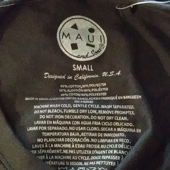 Maui and Sons Classic Cookie Logo BLACK T-shirt Small - Picture 6 of 7